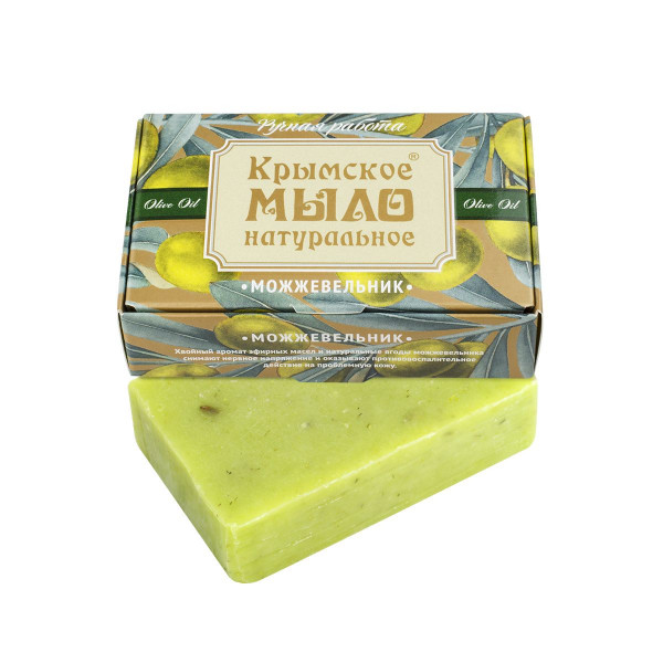 Крымское натуральное мыло на оливковом масле МОЖЖЕВЕЛЬНИК,100г